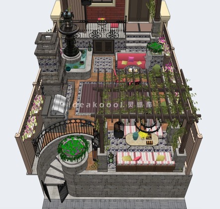 欧式庭院花园景观丨