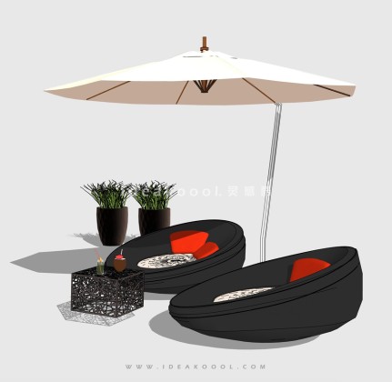 户外伞座 遮阳伞 组合沙发桌椅丨