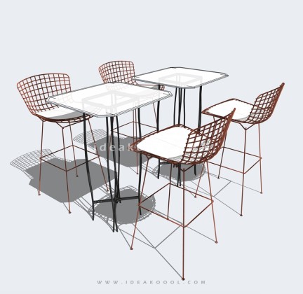 组合桌椅 现代座椅丨