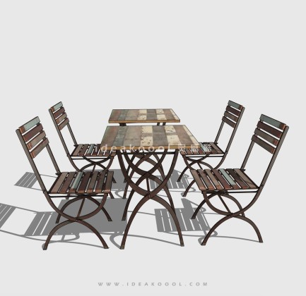 商业外摆组合桌椅丨