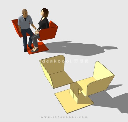 创意双人座椅丨