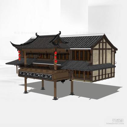 中式建筑/戏台丨