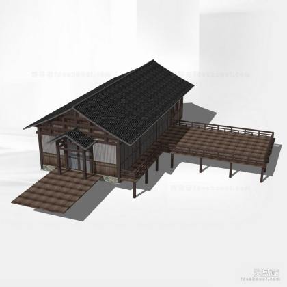 中式建筑/滨水建筑/茶室丨