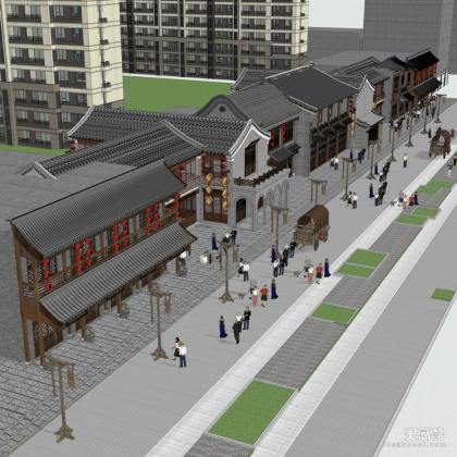 中式商业街建筑丨