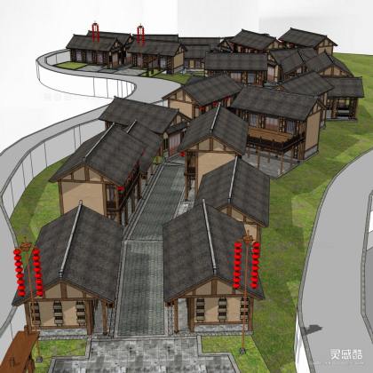 中式商业街建筑丨