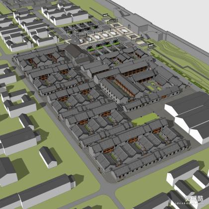 中式四合院/民居建筑丨