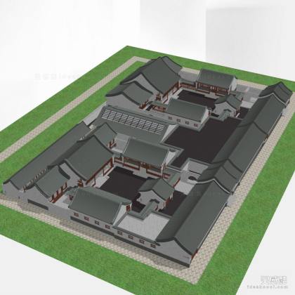 中式四合院建筑丨