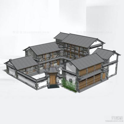 中式四合院建筑丨