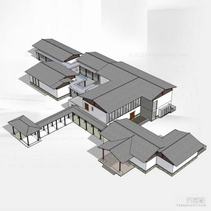 现代中式会所建筑丨