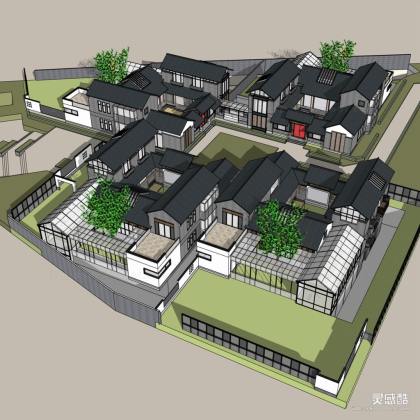 新中式古典风格合院建筑丨