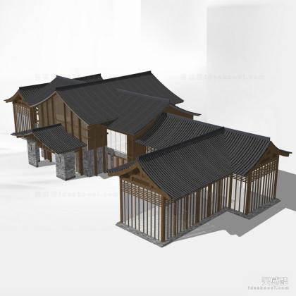 中式接待中心建筑丨