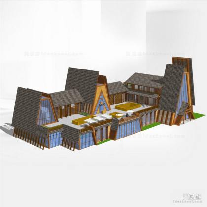 壮族风格游客服务中心建筑丨