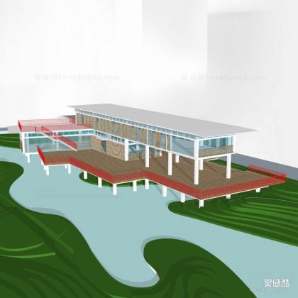 滨水茶室建筑丨