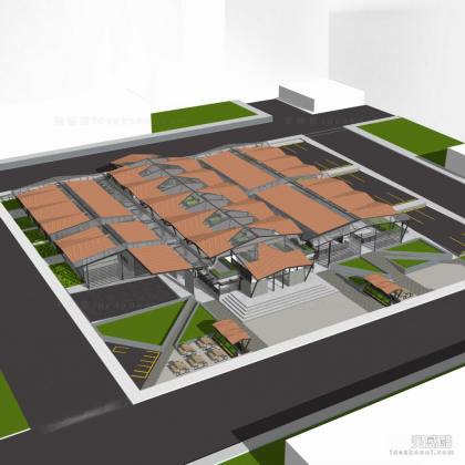 菜市场商业街建筑丨