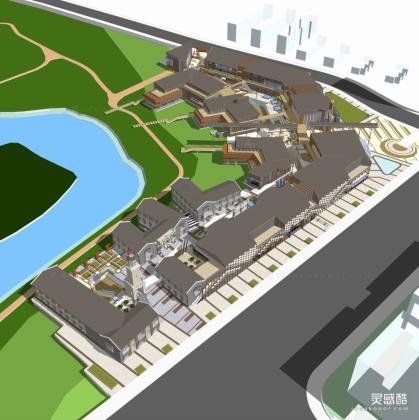 岭南风格商业街建筑丨