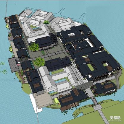 日式风情商业街建筑丨