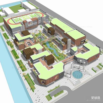 商业综合体建筑 商业街 商业广场景观丨