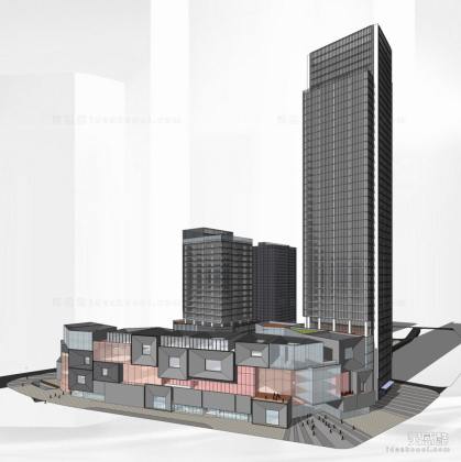 现代商业综合体建筑 商业办公建筑丨