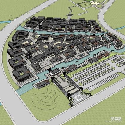 中式古镇商业建筑丨