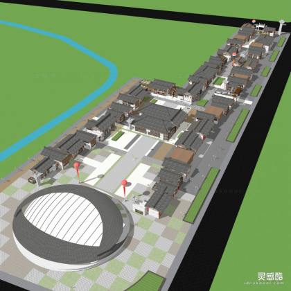 中式旅游文化主题商业街 商业建筑丨