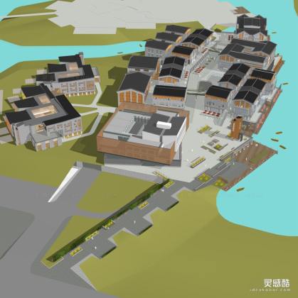 中式小镇民国风商业街建筑丨