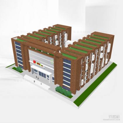 学生公寓建筑 学校建筑 红砖建筑丨