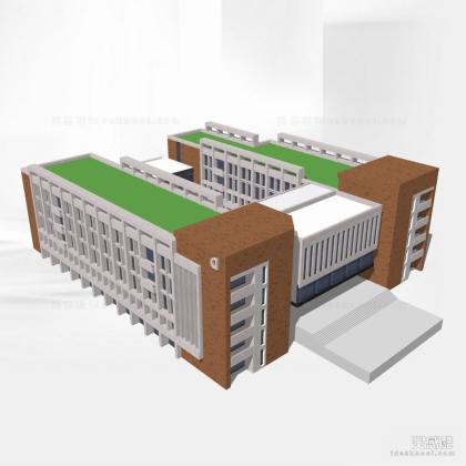 办公建筑 教学楼建筑 学校建筑 红砖建筑丨