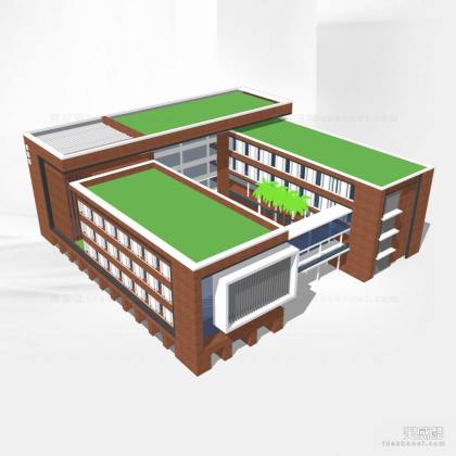 办公建筑 教学楼 学生宿舍建筑 红砖建筑丨