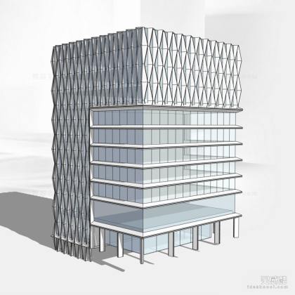 现代办公建筑 异形建筑表皮幕墙丨