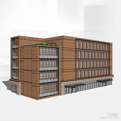 酒店办公建筑 红砖建筑丨