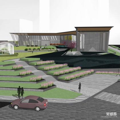 华侨城翡翠天域游客中心 办公建筑景观设计丨