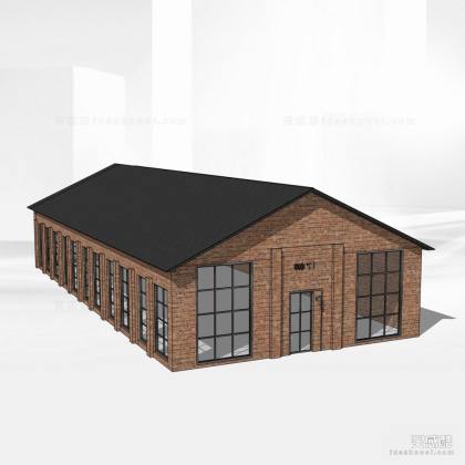 工业厂房建筑 红砖建筑丨