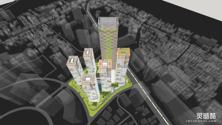 绿色高层住宅建筑丨建筑+景观丨