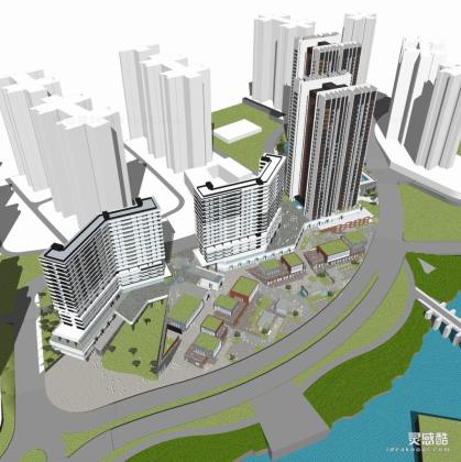 现代高层住宅建筑 商业综合体 山地建筑丨