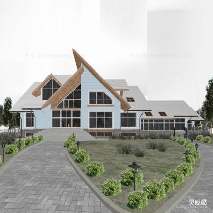 欧式别墅建筑丨