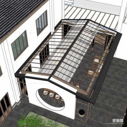 酒店大堂茶室阳光房建筑丨