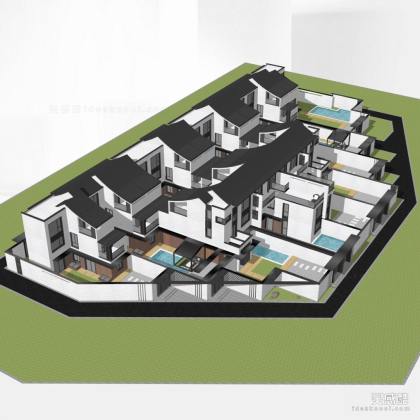 嘉兴平湖融创海越府 新中式别墅丨