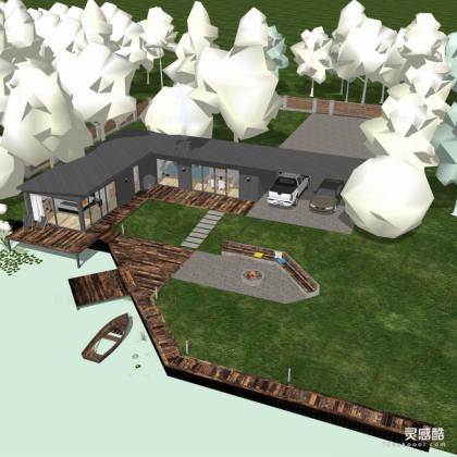 湖边介绍建筑丨