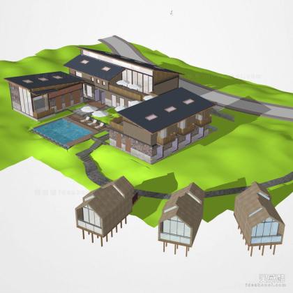 滨水酒店民宿建筑丨