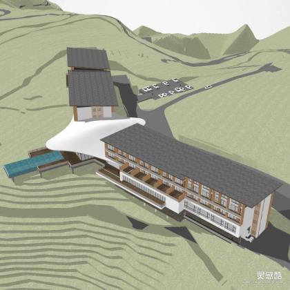 悬崖酒店民宿建筑丨