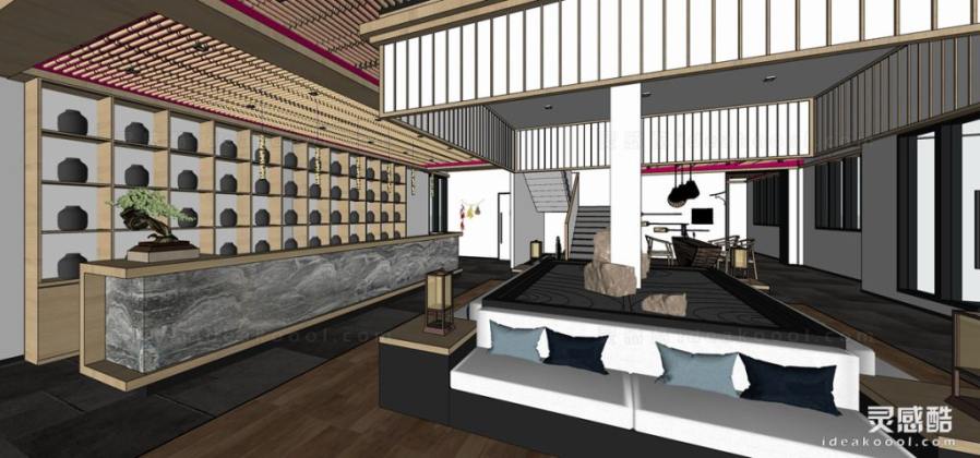 酒店民宿大堂空间设计丨