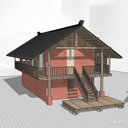 酒店民宿建筑 木结构建筑丨