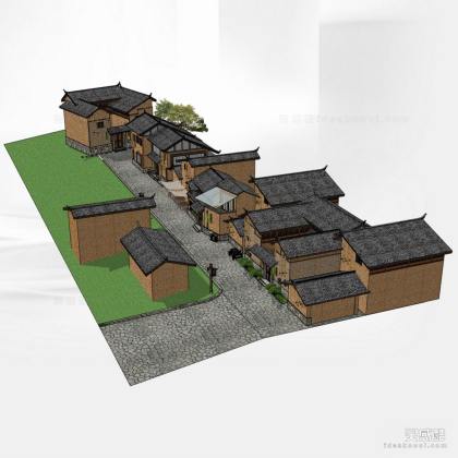 民宿农家乐黄土夯土建筑丨