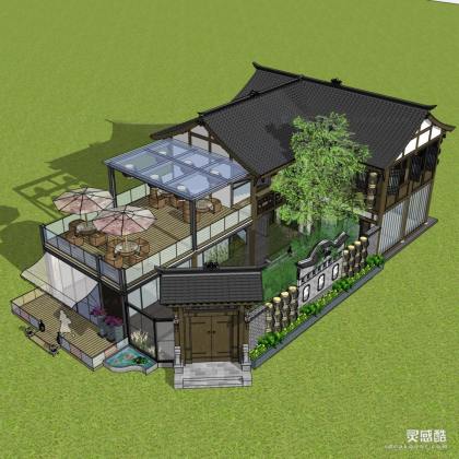 中式民宿院落建筑丨