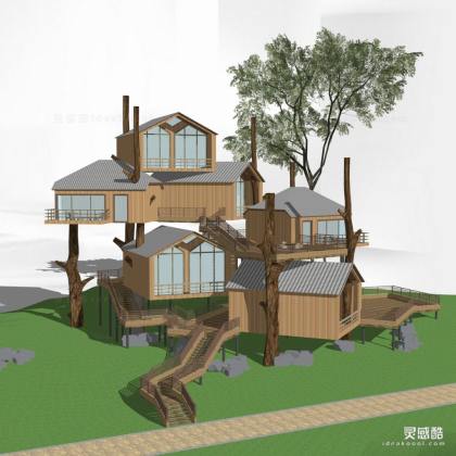 树屋酒店民宿建筑丨