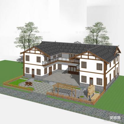 民宿客栈民居农家乐建筑丨