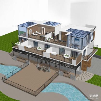 现代酒店民宿建筑丨