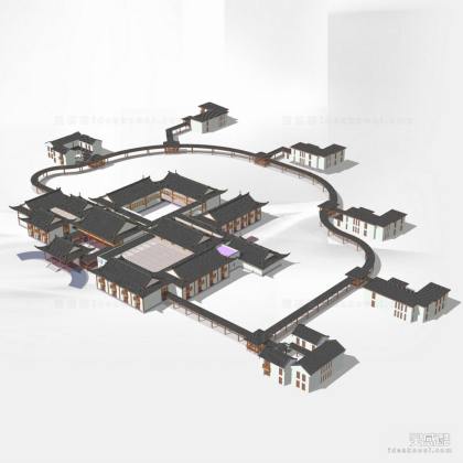 中式会所酒店建筑丨