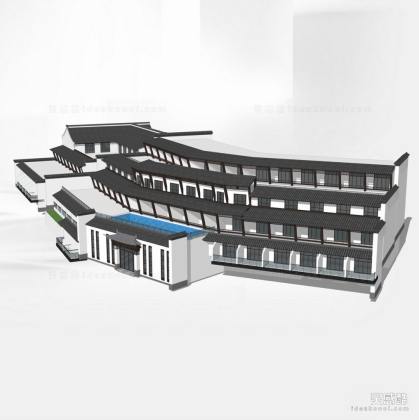 中式酒店建筑丨