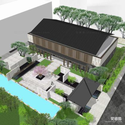 中式酒庄建筑+景观丨